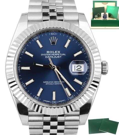 rolex datejust 41 blue.